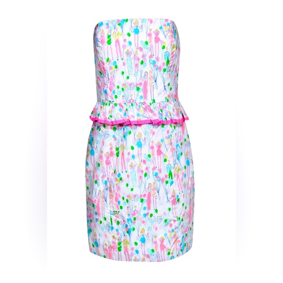 Lilly Pulitzer 💫 Holy Grail 💕 Sleeveless Peplum Lowe Shift Dress in Pop - Picture 4 of 16